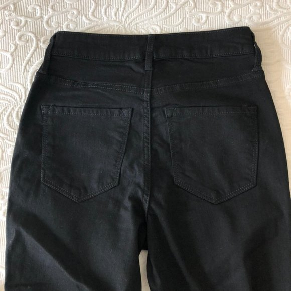 OLD NAVY Black ROCKSTAR SUPER SKINNY HIGH RISE SECRET SLIM POCKETS Size 0 NEW - Picture 4 of 5